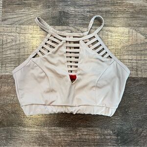 Daytrip High Neck Bralette Nude Colored Size XS